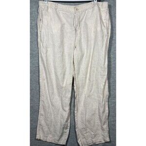 Tommy Bahama Mens‎ Pants 1XB Beige 100% Linen Relax Beach Elastic Drawstring